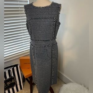 Tory Burch Navy Tweed Dress Size 12